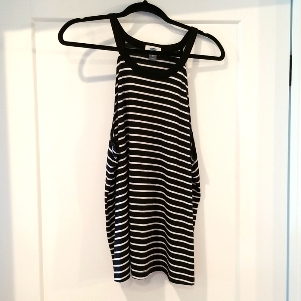Old Navy Black & White Cami Tank Top Size XL